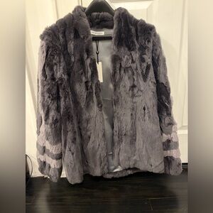 Heartloom gray fur coat